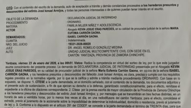 Photo of CITACI’ÓN JUDICIAL: CORTE PROVINCIAL DE JUSTICIA DE ZAMORA CHINCHIPE UNIDAD JUDICIAL MULTICOMPETENTE CIVIL CON SEDE EN EL CANTÓN YANTZAZA