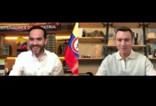 Photo of Daniel Noboa ratifica viaje a Colombia por la posesión de Abelardo de la Espriella
