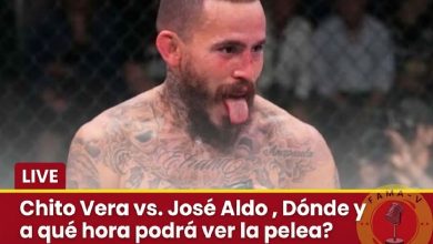 Photo of Chito Vera vs. José Aldo: ¿Dónde y a qué hora se podrá ver la pelea?